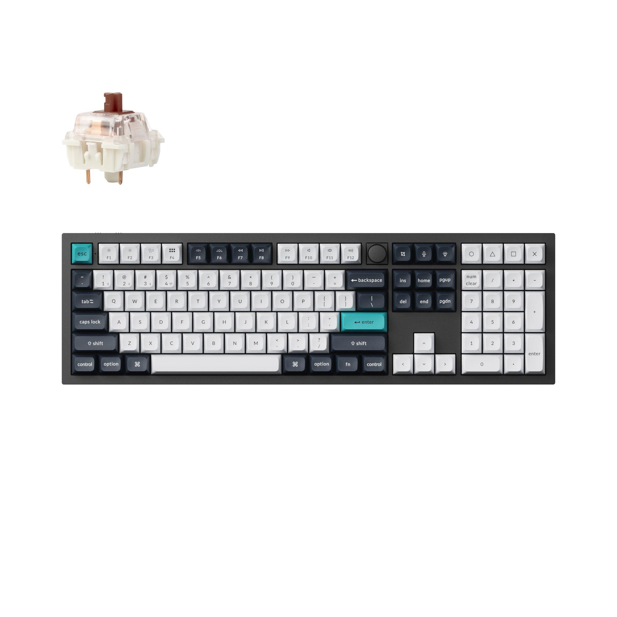 Безжична механичка клавиатура Keychron Q6 MAX Gateron Jupiter Brown Switch - Carbon Black 1