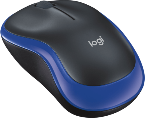 Безжична оптична мишка LOGITECH M185, USB, Син/Черен 2