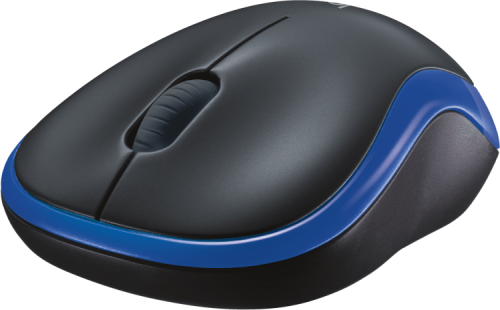 Безжична оптична мишка LOGITECH M185, USB, Син/Черен 4