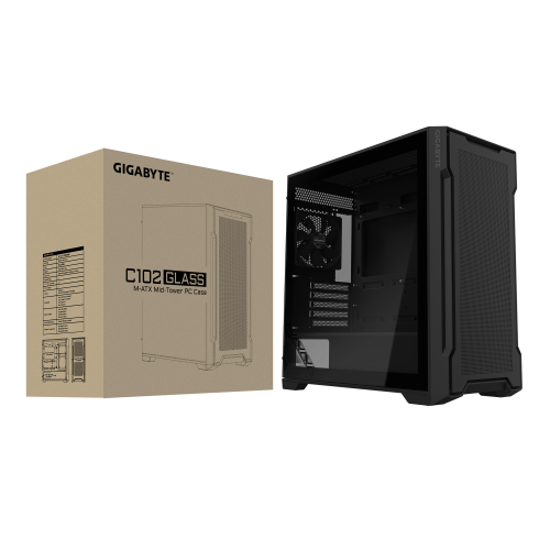 Кутия Gigabyte C102 Glass Black Mid-Tower 8