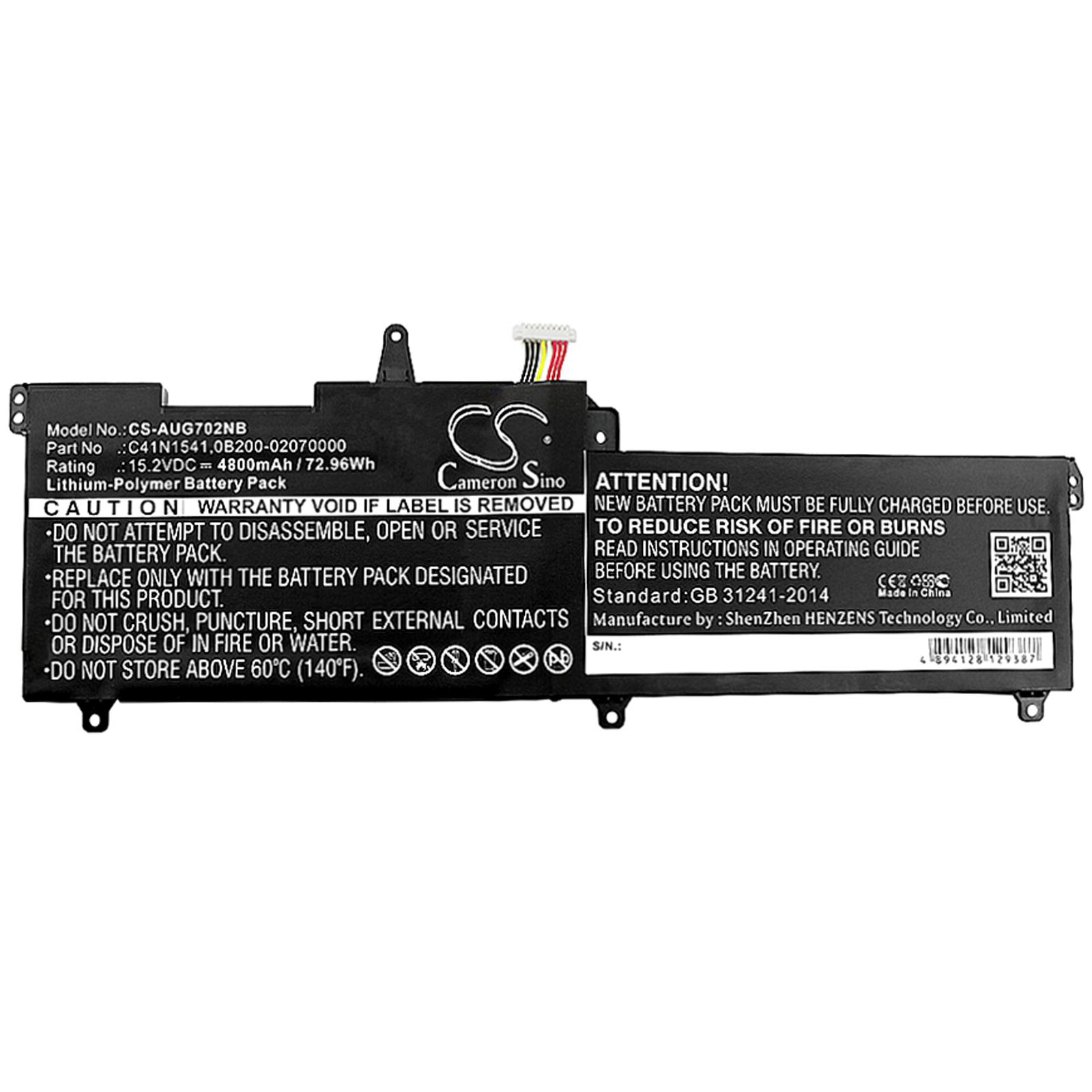 Батерия за лаптоп ASUS GL702  C41N1541 LiPo 15.2V 4800mAh CAMERON SINO 1