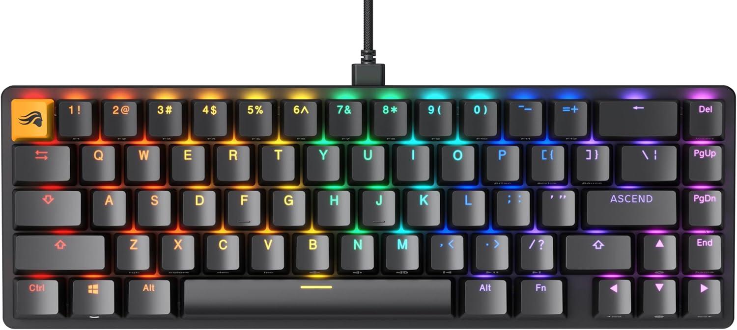 Геймърска механична клавиатура Glorious GMMK 2 Black Compact- Fox Switches US-Layout 1