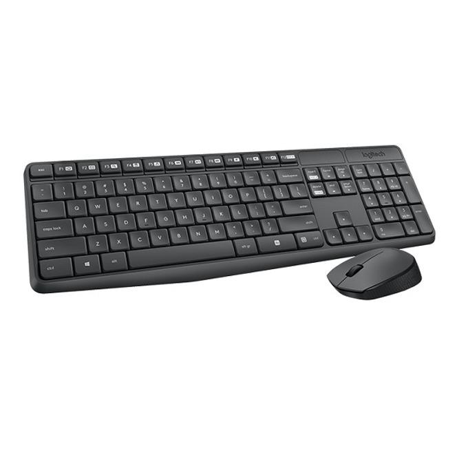 Kомплект безжични клавиатура с мишка Logitech MK235, Тъмносив 1