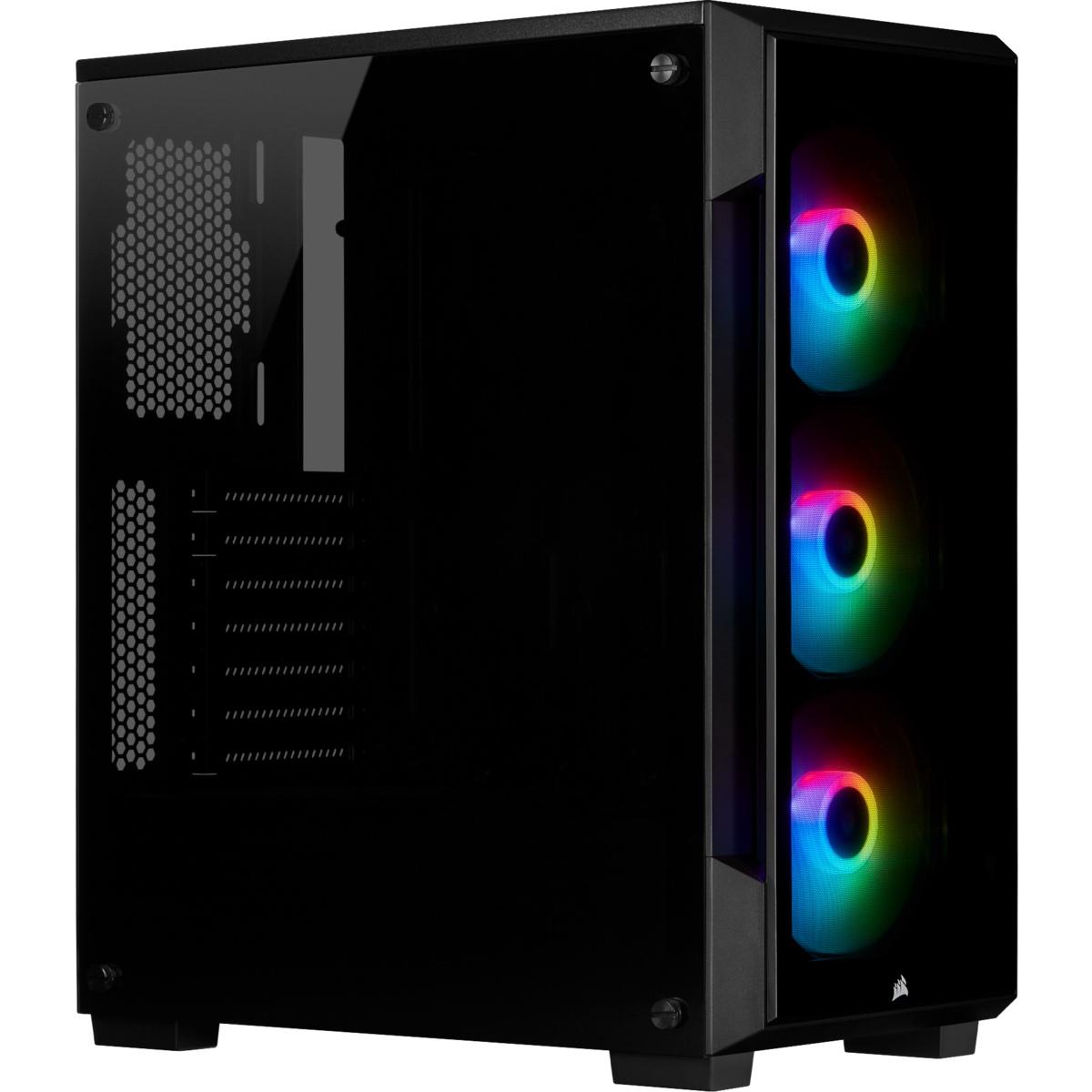 Кутия Corsair iCUE 220T RGB Smart Mid Tower, Tempered Glass, Черна 1
